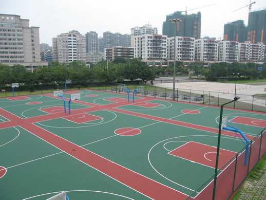 濟(jì)南外海中央花園硅PU籃球場
